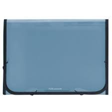 CLASIFICADORA 12 BOLSAS C/GOMA AZUL GRIS PLUS