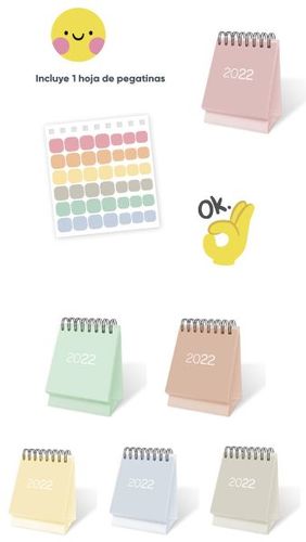 CALENDARIO 2022 MINI SOBREMESA PASTEL BISMARK