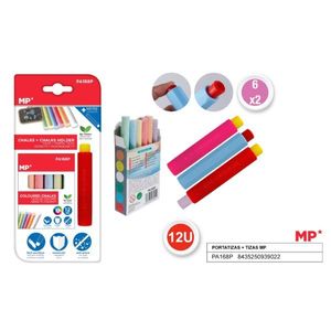 PORTATIZAS + 12 TIZAS COLORES  MP