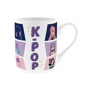 TAZA CERAMICA BLANCA 330ML K-POP STARS LOVELY