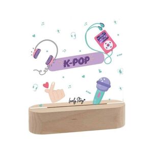 LAMPARA MADERA PERSONALIZABLE K-POP VIBES LOVELY