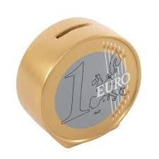 HUCHA CERAMICA MONEDA EURO DCASA