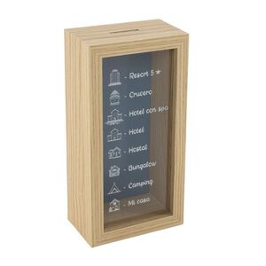 HUCHA MADERA VIAJES DCASA