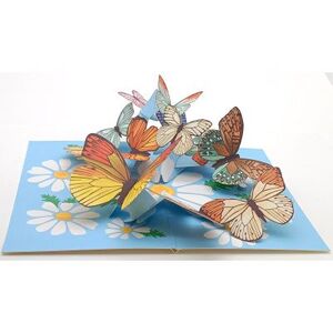 POSTAL POP UP VUELO MARIPOSAS KIRIARTE