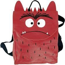 MOCHILA MONSTRUO DE COLORES ROJA