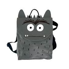 MOCHILA MONSTRUO DE COLORES GRIS