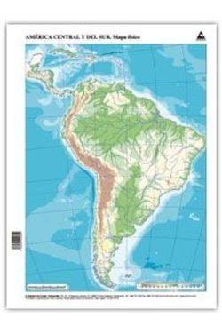 MAPA MUDO AMERICA CENTRAL Y SUR FISICO CUMIO