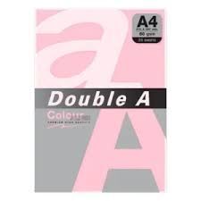 PAPEL COLOR DOBLE A A/4 80GRS 25HJS ROSA