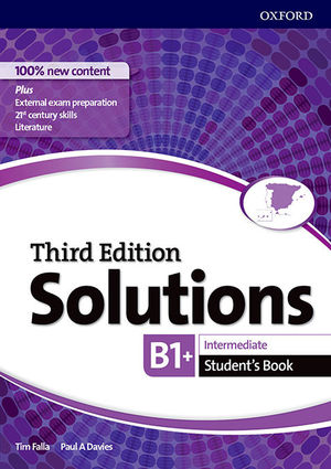 SOLUTIONS B1+ INTERMEDIATE STUDENT'S BOOK (3ºED/OXFORD)