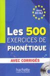 PHONETIQUE EXERCICIES  500 + CORRIGES A1/A2