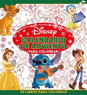 DISNEY. CALENDARIO ADVIENTO COLOREAR
