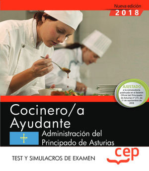 COCINERO/A AYUDANTE DE LA ADMINISTRACIÓN DEL PRINCIPADO DE ASTURIAS. TEST Y SIMU