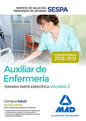 AUXILIAR DE ENFERMERÍA DEL SERVICIO DE SALUD DEL PRINCIPADO DE ASTURIAS (SESPA).