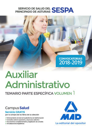 AUXILIAR ADMINISTRATIVO DEL SERVICIO DE SALUD DEL PRINCIPADO DE ASTURIAS (SESPA)
