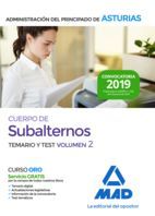 SUBALTERNOS (2019) TEMARIO+TEST VOL.2 ADMINISTRACION PRINCIPADO ASTURIAS