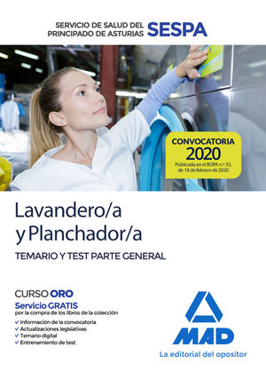 LAVANDERO/A Y PLANCHADOR/A (PARTE GENERAL) TEMARIO Y TEST