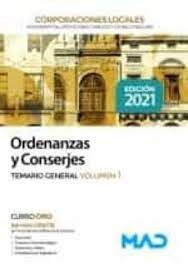 ORDENANZAS Y CONSERJES DE CORPORACIONES LOCALES. TEMARIO GENERAL VOL.1