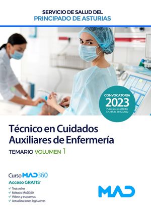 TCAE AUXILIARES ENFERMERÍA (VOL.1 TEMARIO) SESPA (ED.2023)