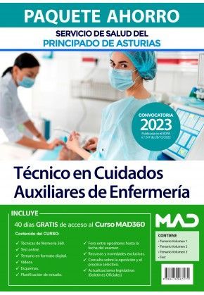 TCAE AUXILIARES ENFERMERIA (PAQUETE AHORRO) SESPA (2023/MAD)