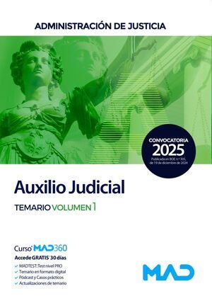 TEMARIO 1 CUERPO DE AUXILIO JUDICIAL 2025