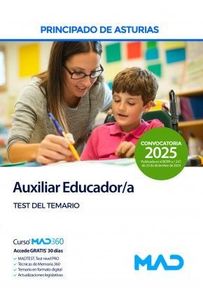TEST AUXILIAR EDUCADOR PRINCIPADO ASTURIAS 2025