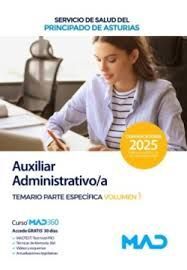 TEMARIO 1 AUXILIAR ADMINISTRATIVO 2025 SESPA ASTURIAS