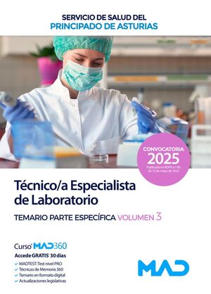 TEMARIO 3 TECNICO DE LABORATORIO 2025 SESPA