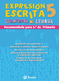EXPRESIÓN ESCRITA 5 CUADERNOS LENGUA PRIMARIA