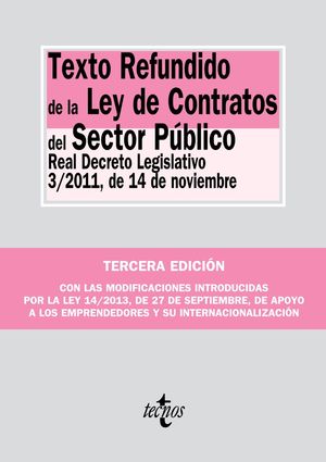 TEXTO REFUNDIDO DE LA LEY DE CONTRATOS DEL SECTOR PÚBLICO