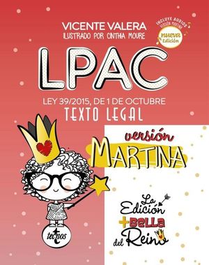 ***LPAC VERSION LEY 39/2015, DE 1 DE OCTUBRE TEXTO LEGAL.(VERSIÓN MARTINA)