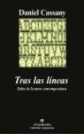 TRAS LAS LÍNEAS. SOBRE LA LECTURA CONTEMPORÁNEA
