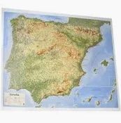 MAPA FISICO - POLITICO DE ESPAÑA PLASTIFICADO