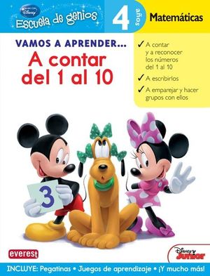 VAMOS A APRENDER... A CONTAR DEL 1 AL 10. 4 AÑOS. MATEMÁTICAS