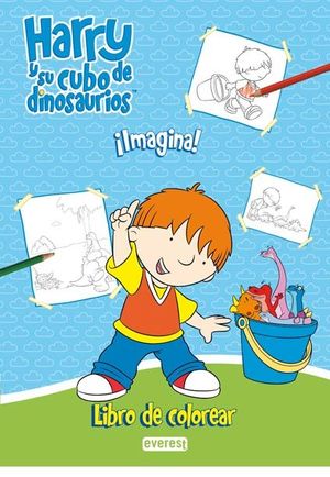 HARRY Y SU CUBO DE DINOSAURIOS. ¡IMAGINA!. LIBRO DE COLOREAR