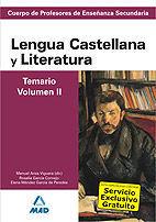 CUERPO DE PROFESORES DE ENSEÑANZA SECUNDARIA. LENGUA CASTELLANA Y LITERATURA. TE