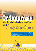 ORDENANZAS DE LA ADMINISTRACIÓN DEL PRINCIPADO DE ASTURIAS. TEMARIO