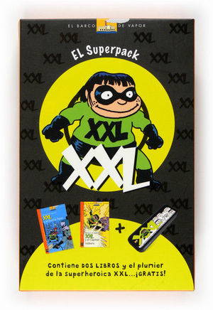 SUPERPACK XXL: XXL Y EL DOCTOR KAOS + XXL Y EL CAPITÁN ISÓBARA + PLUMIER