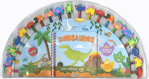 DINOSAURIOS PARA COLOREAR +20 LAPICES+GOMAS