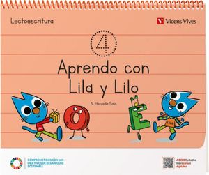 APRENDO (4) CON LILA Y LILO CUADERNO (VICENS)