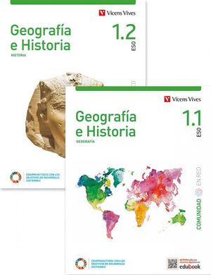 GEOGRAFIA E HISTORIA 1ºESO (1.1+1.2) COMUNIDAD EN RED (VICENS/2022)