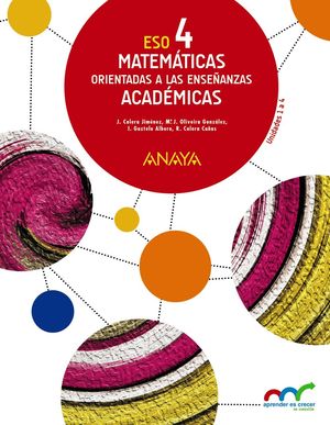 MATEMÁTICAS 4ºESO ACADÉMICAS (3TRIMESTRES) (ANAYA)