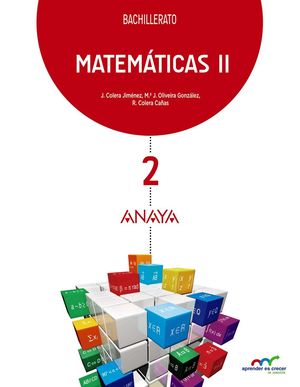 MATEMÁTICAS 2ºBACH II APRENDER ES CRECER EN CONEXIÓN (ANAYA)