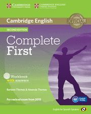 COMPLETE FIRST FOR SPANISH SPEAKERS WORKBOOK WITH ANSWERS WITH AUDIO CD 2ND EDIT