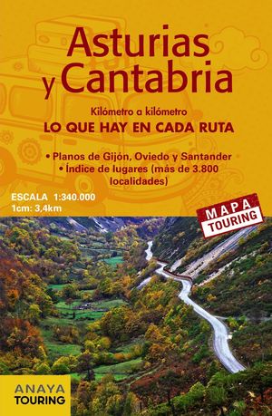 MAPA DE CARRETERAS ASTURIAS Y CANTABRIA (DESPLEGABLE) 