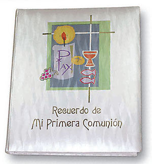 RECUERDO COMUNIÓN 26X32 CM. FLAMA COLAGE MUSICAL MOD. 12