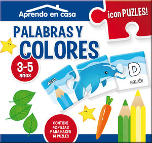 APRENDO EN CASA LAS PALABRAS Y LOS COLORES PUZLES EDUCATIVOS (3-5 AÑOS)