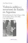 VIOLENCIA POLÍTICA Y TERRORISMO DE ESTADO EN ARGENTINA