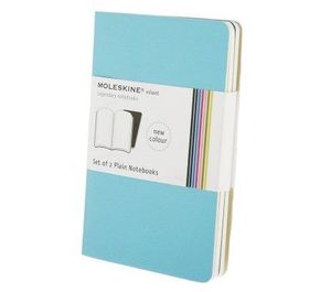 SET DE 2 CUADERNOS VOLANT CON PÁGINAS EN BLANCO - POCKET - COLOR TURQUESA