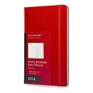 2014 WEEKLY DIARY HORIZONTAL RED 12 MONTHS L AGEND