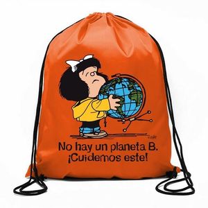 MOCHILA CUERDAS MAFALDA NO HAY UN PLANETA B